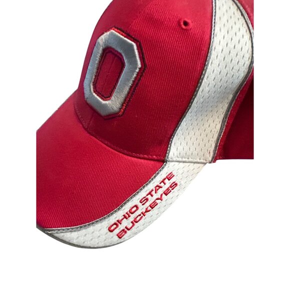 Ohio State Buckeyes 47 Brand Red & White Mesh Baseball Cap Adjustable Vintage St - Picture 2 of 5